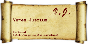 Veres Jusztus névjegykártya